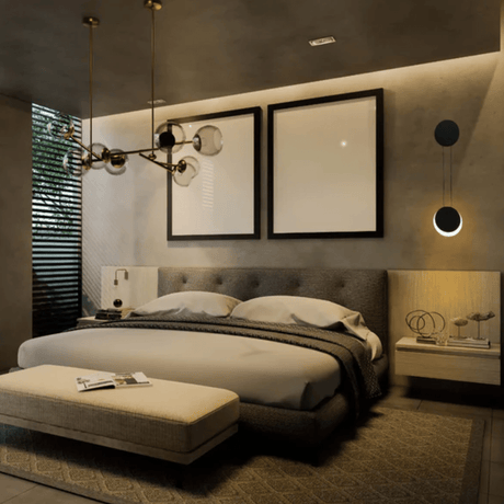 TKLD Wall & Sconce Lights Crescent Sunset Lunar Eclipse Modern Nordic 3000K LED Wall Light Black - 8W