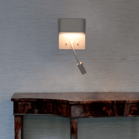 TKLD Wall & Sconce Lights Dual-Source LED Wall Sconce with Adjustable Gooseneck Reading Bedside Lamp