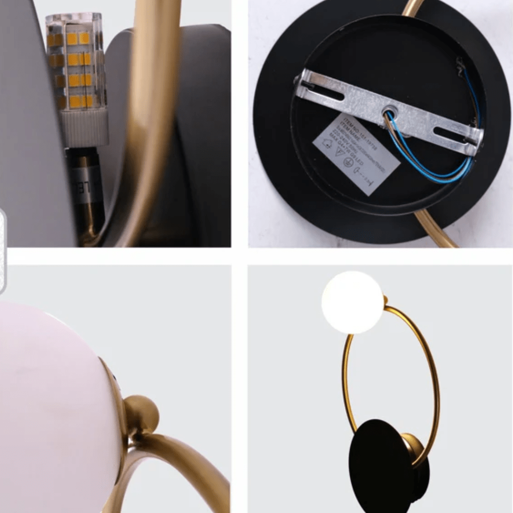 TKLD Wall & Sconce Lights Earth and Moon Wall Light G4 and G9 Fittings in Black White Gold