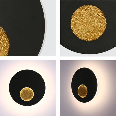 TKLD Pendant & Chandeliers Eclipse Radiance Black LED Wall Light