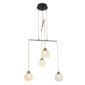 TKLD Pendant & Chandeliers Eleganza 4 Lamp Line Lumina Adjustable LED Chandeliers