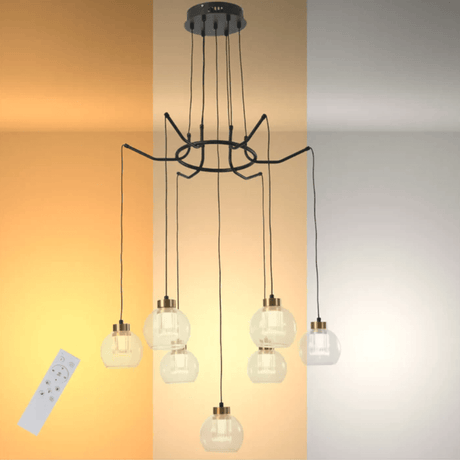 TKLD Pendant & Chandeliers Eleganza 7 Lamp Round Lumina Adjustable LED Chandeliers