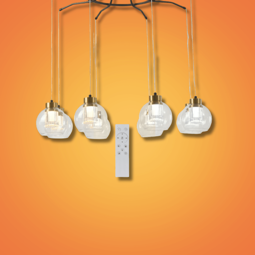 TKLD Pendant & Chandeliers Eleganza 8 Lamp Round Lumina Adjustable LED Chandeliers