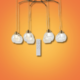 TKLD Pendant & Chandeliers Eleganza 8 Lamp Round Lumina Adjustable LED Chandeliers