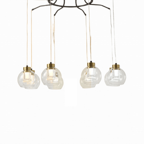 TKLD Pendant & Chandeliers Eleganza 8 Lamp Round Lumina Adjustable LED Chandeliers