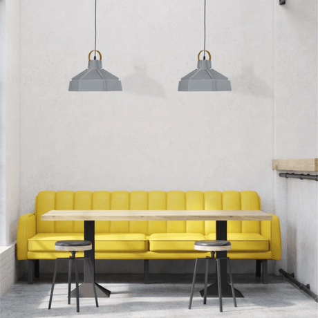 TKLD Pendant & Chandeliers Esagono Grey Midi Maxi Metal E27 Pendant Ceiling Light - 355mm/410mm