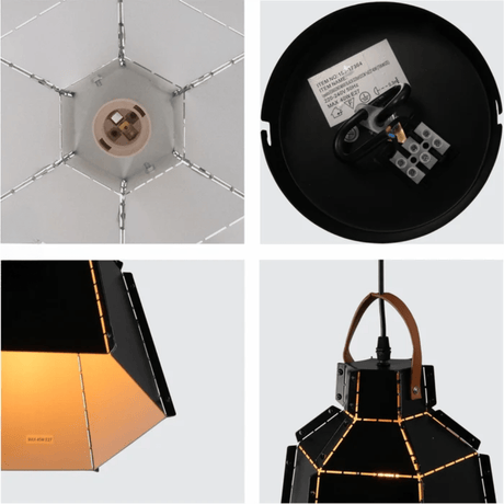 TKLD Pendant & Chandeliers Esagono Mini Metal E27 Pendant Ceiling Light - D285mm