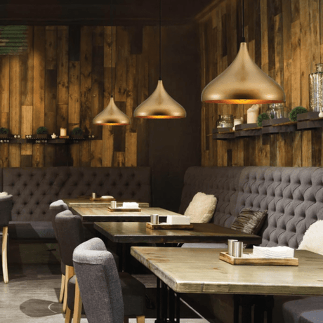 TKLD Pendant & Chandeliers Gold Dome E27 Metal Pendant Light
