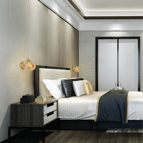 TKLD Wall & Sconce Lights Gold Hinged Metal Amber Dome Glass Wall Light E27 Pull Down Switch