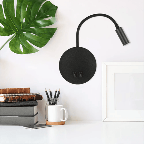 TKLD Pendant & Chandeliers Gooseneck Black Reading Cove Ambient Bedside 4000K LED Wall Light