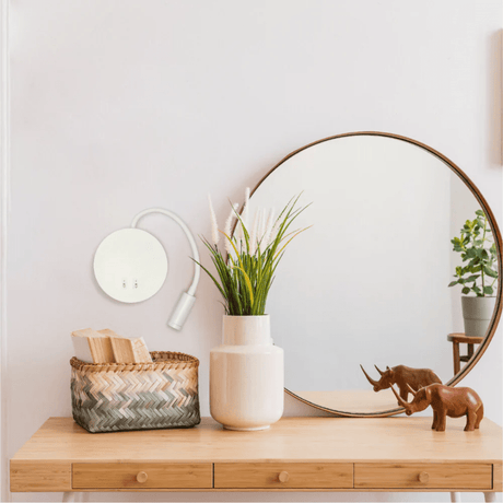 TKLD Pendant & Chandeliers Gooseneck White Reading Cove Ambient Bedside 4000K LED Wall Light