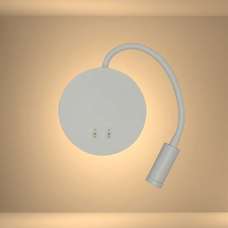 TKLD Pendant & Chandeliers Gooseneck White Reading Cove Ambient Bedside 4000K LED Wall Light