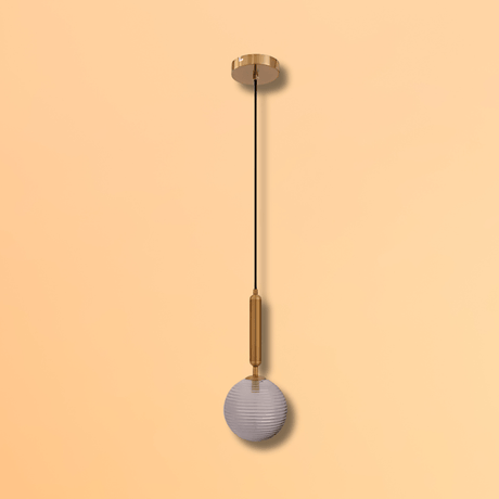 TKLD Pendant & Chandeliers Half Opal Half Smoky Globe Gold G9 Pendant Ceiling Light