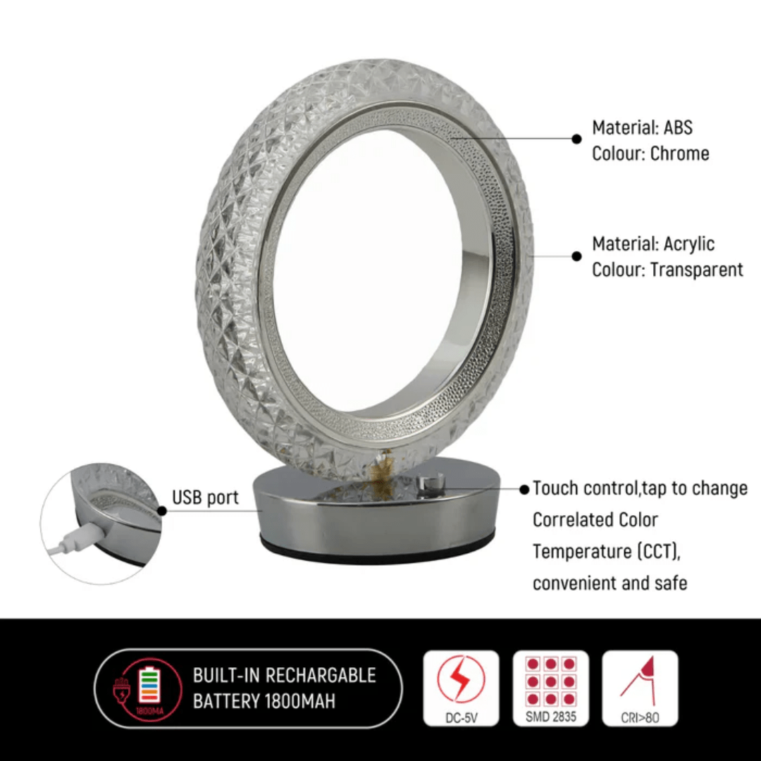 TKLD Table & Floor Lamps Halo Glow Ring LED Lamp - 1W