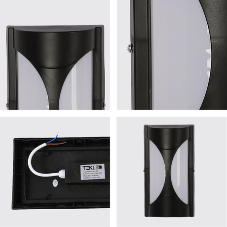 TKLD Pendant & Chandeliers Hourglass Black Plastic LED Outdoor Wall Light - 24W
