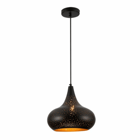 TKLD Pendant & Chandeliers Indian Dome Night Milkyway Black & Gold E27 Ceiling Pendant Light - 300mm