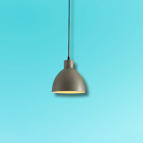 TKLD Pendant & Chandeliers Industrial Dome Antique Grey Metal E27 Pendant Ceiling Light Fitting - D220