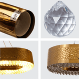 TKLD Pendant & Chandeliers Island Ball Crystal Gold Metal E14 Chandelier Ceiling Light - D600mm