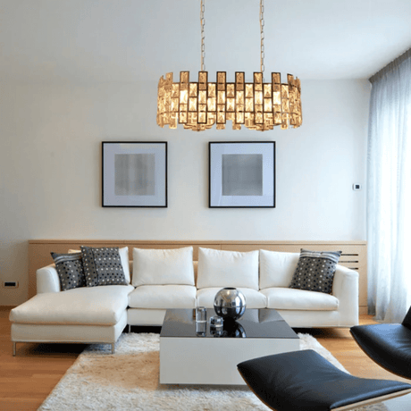 TKLD Pendant & Chandeliers Island Coffin Stone Gold Metal Castle Type Chandelier E14 Ceiling Light - 660mm