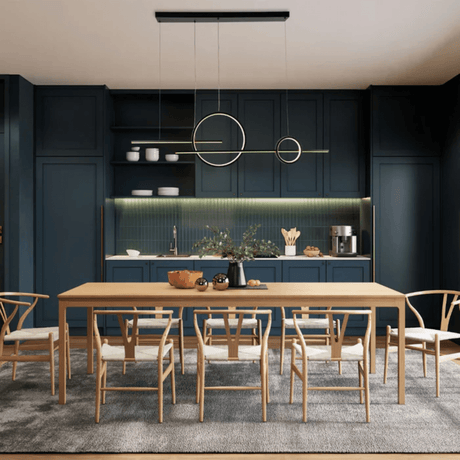 TKLD Ceiling Lights Kitesurf Scandinavian Dining Black CCT Changeble Modern LED Ceiling Light - 56W