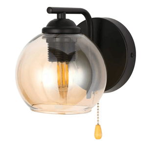 TKLD Pendant & Chandeliers L-Shape Black 1xE27 Dome Glass Wall Light - 52016