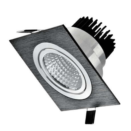 TKLD Ceiling Lights LED Tilt Recessed Black Rectangle Downlight  - 10W