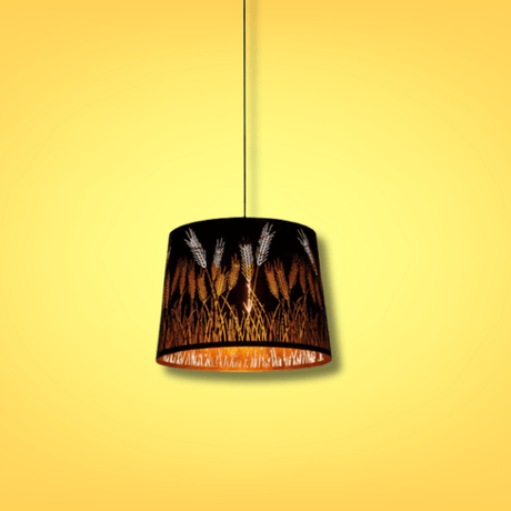 TKLD Pendant & Chandeliers Light Effects Black Ear Classic Shade Metal Frustum E27 Pendant Ceiling Light
