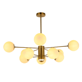 TKLD Pendant & Chandeliers Luminary Opal 10 Globe Dual LED Illumination Chandelier