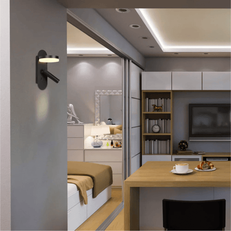 TKLD Pendant & Chandeliers Lunar Halo Black Bedside Reading 4000K LED Wall Light