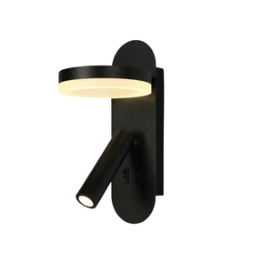 TKLD Pendant & Chandeliers Lunar Halo Black Bedside Reading 4000K LED Wall Light