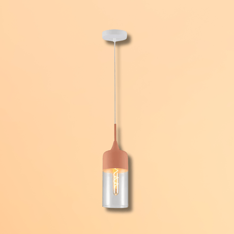 TKLD Pendant & Chandeliers Macaron Cylinder Glass E27 Pendant Ceiling Light