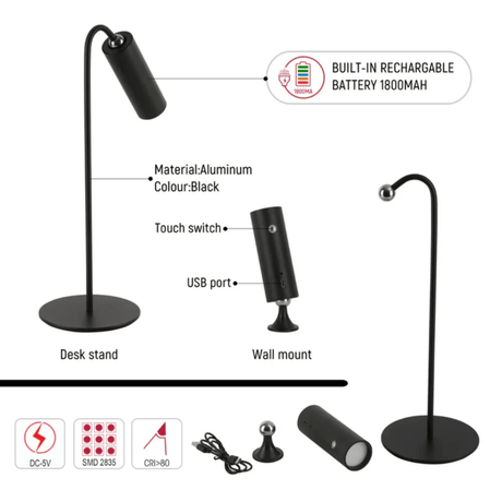 TKLD Table & Floor Lamps Magna Lume Clip & Mount LED Lamp - 1W