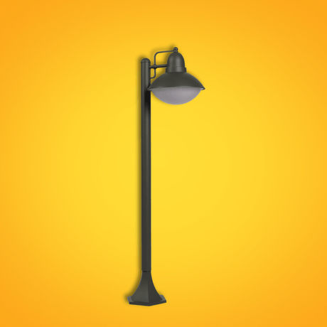 TKLD Outdoor Lighting Marcel Dark Grey Outdoor Pathway Bollard Lawn Light - 40W