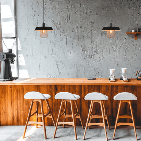 TKLD Pendant & Chandeliers Matte Gold Caged Shade with Black Flat Top E27 Pendat Ceiling Light - D300mm/D385mm