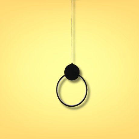 TKLD Pendant & Chandeliers Mavey Modern Nordic Circle Bedside LED Pendant Light Black CCT Changeble