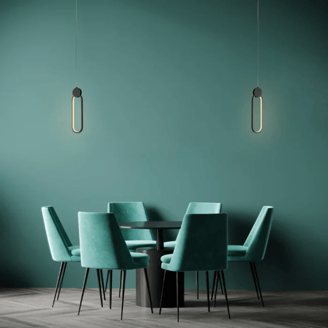 TKLD Pendant & Chandeliers Mavey Modern Nordic Loop Bedside LED Pendant Light Black CCT Changeble