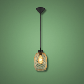 TKLD Pendant & Chandeliers Mesh Gold Cage Lantern Metal E27 Pendant Ceiling Light - D155mm/D250mm