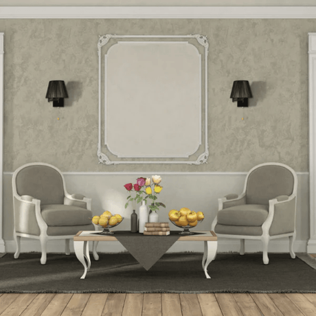 TKLD Wall & Sconce Lights Metal Swing Arm Frustum Silvery Accented White or Black Wall Light with Pull Down Switch