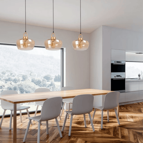 TKLD Pendant & Chandeliers Miele Grande Amber Glass E27 Pendant Ceiling Light