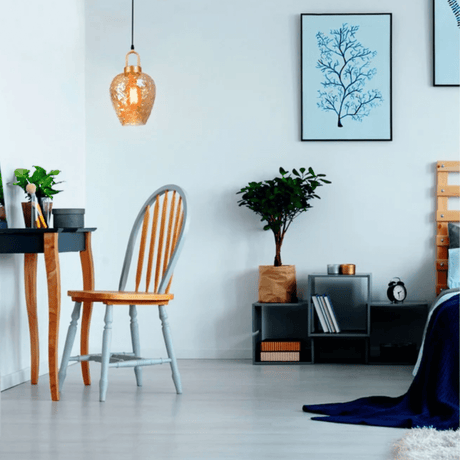 TKLD Pendant & Chandeliers Miele Lungo Amber Glass E27 Pendant Ceiling Light