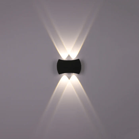 TKLD Pendant & Chandeliers Modern Black Outdoor 4000K LED Wall Light  - 6 Lamp