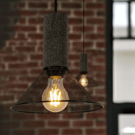 TKLD Pendant & Chandeliers Modern Conical Shape Concrete Textured Pendant Light - 40W