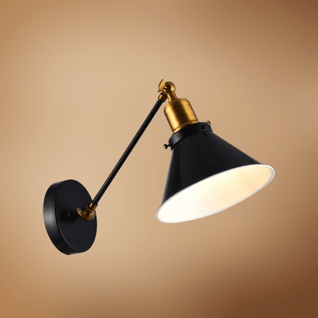 TKLD Pendant & Chandeliers Modern Conical Shaped 40W Black Corner Wall Light - MB66783-1