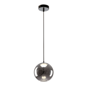 TKLD Pendant & Chandeliers Modern Contemporary Small Globe Smoky Glass Pendant Ceiling Light with Built-in LED