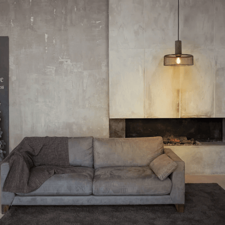 TKLD Pendant & Chandeliers Modern Elliptic Cylinder Shape Concrete Textured Pendant Light - 40W
