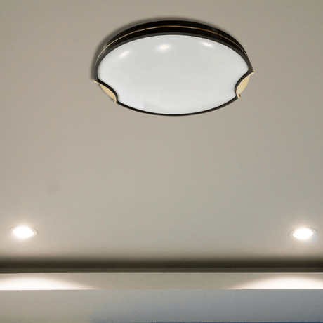 TKLD Pendant & Chandeliers Modern LED Flush Ceiling 48W Light Black - D500