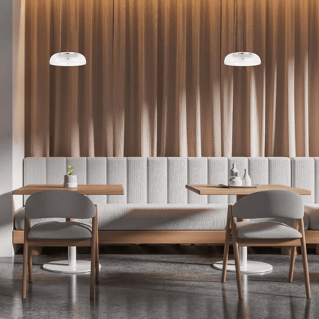 TKLD Pendant & Chandeliers Modern Minimalist Clifton Glass Pendant Light Chrome CCT Changeable D280 6W