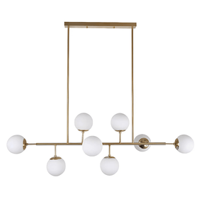 TKLD Pendant & Chandeliers Modern Molecule Style Opal Gold Metal Island Chandelier Ceiling Light - 8 Globes