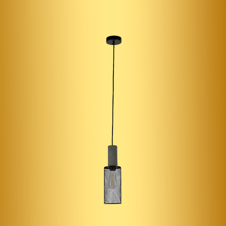 TKLD Pendant & Chandeliers Modern Short Cylindrical Textured Concrete Pendant Light - 40W
