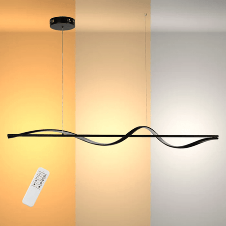 TKLD Pendant & Chandeliers Modern Sleek Gold or Bold Infinity Wave LED Pendant Light